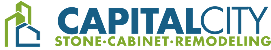 Capital City Stone & Cabinet Design logo: stone, cabinets, and remodeling